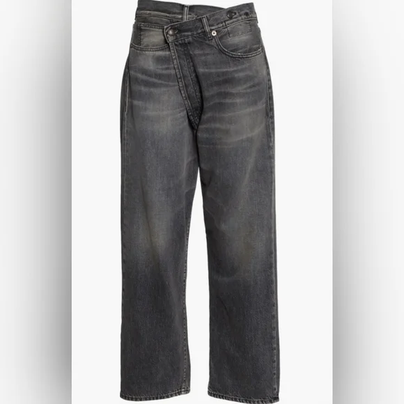 R13 Peyton Black Crossover Jeans Size 25 - Picture 4 of 16
